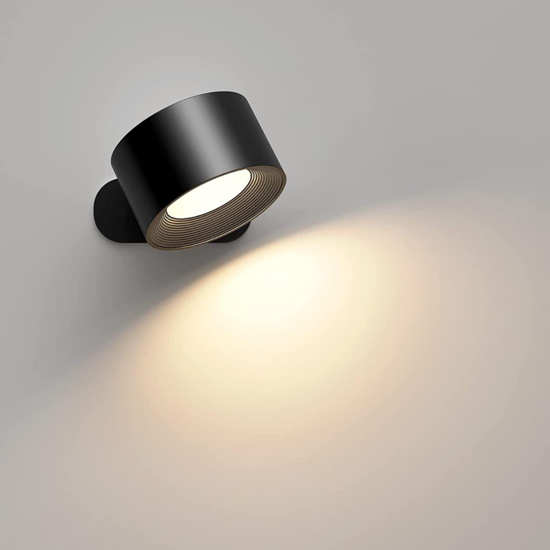 Kabellose LED-Wandleuchte mit 360° Drehfunktion und Touch-Bedienung