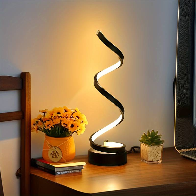 Spiral-LED-Lampe mit warmweißer Beleuchtung und Energieeinsparung