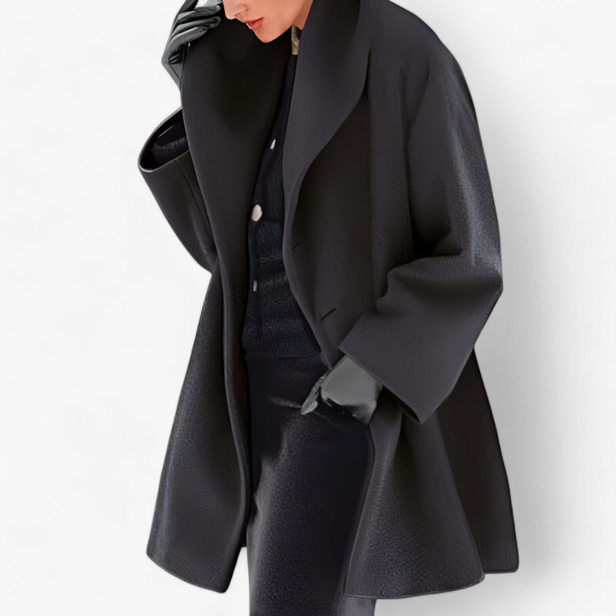 ArcticGrace - Damen Woll-Trenchcoat