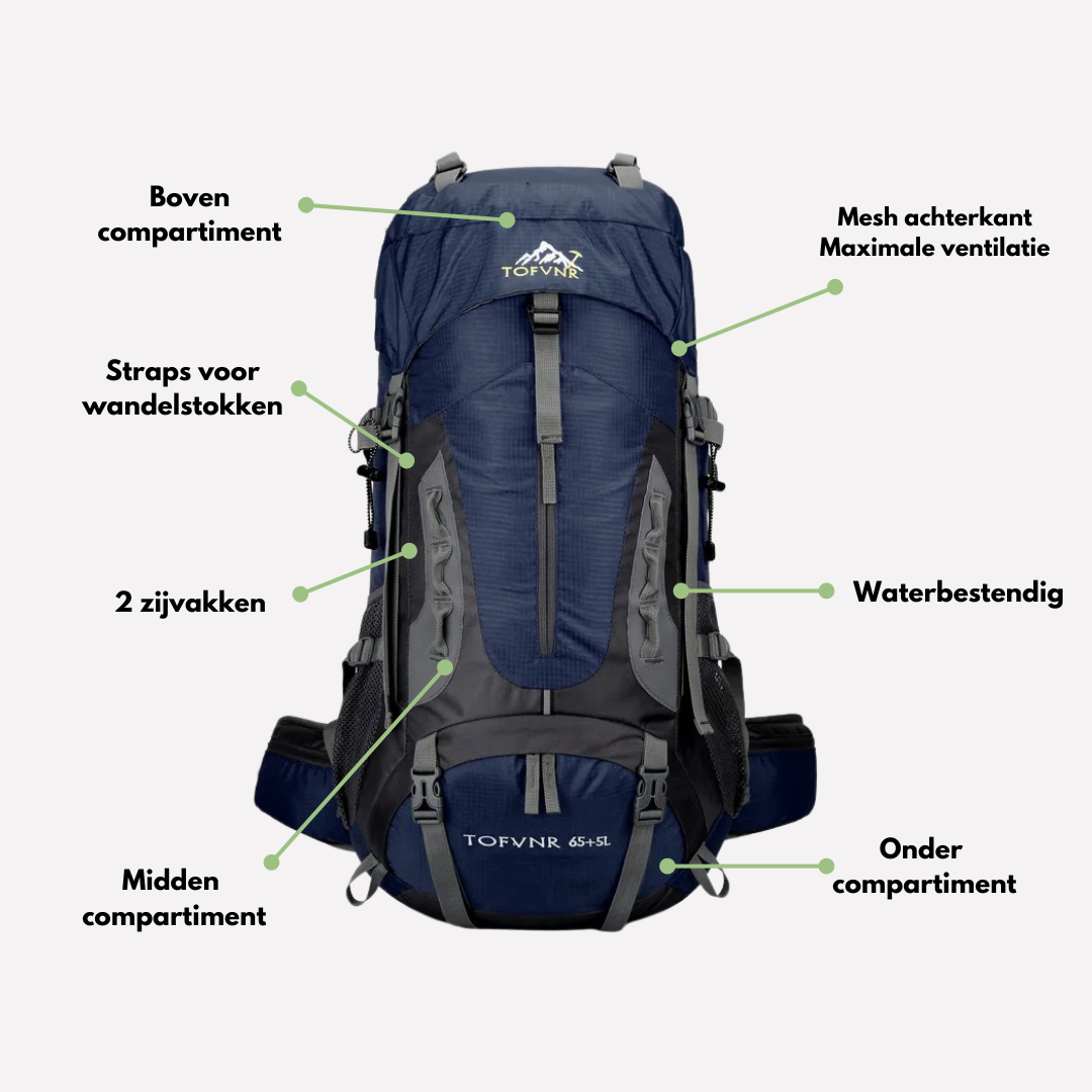 60L Wasserdichter Outdoor-Rucksack – Perfekt für Abenteuerreisen