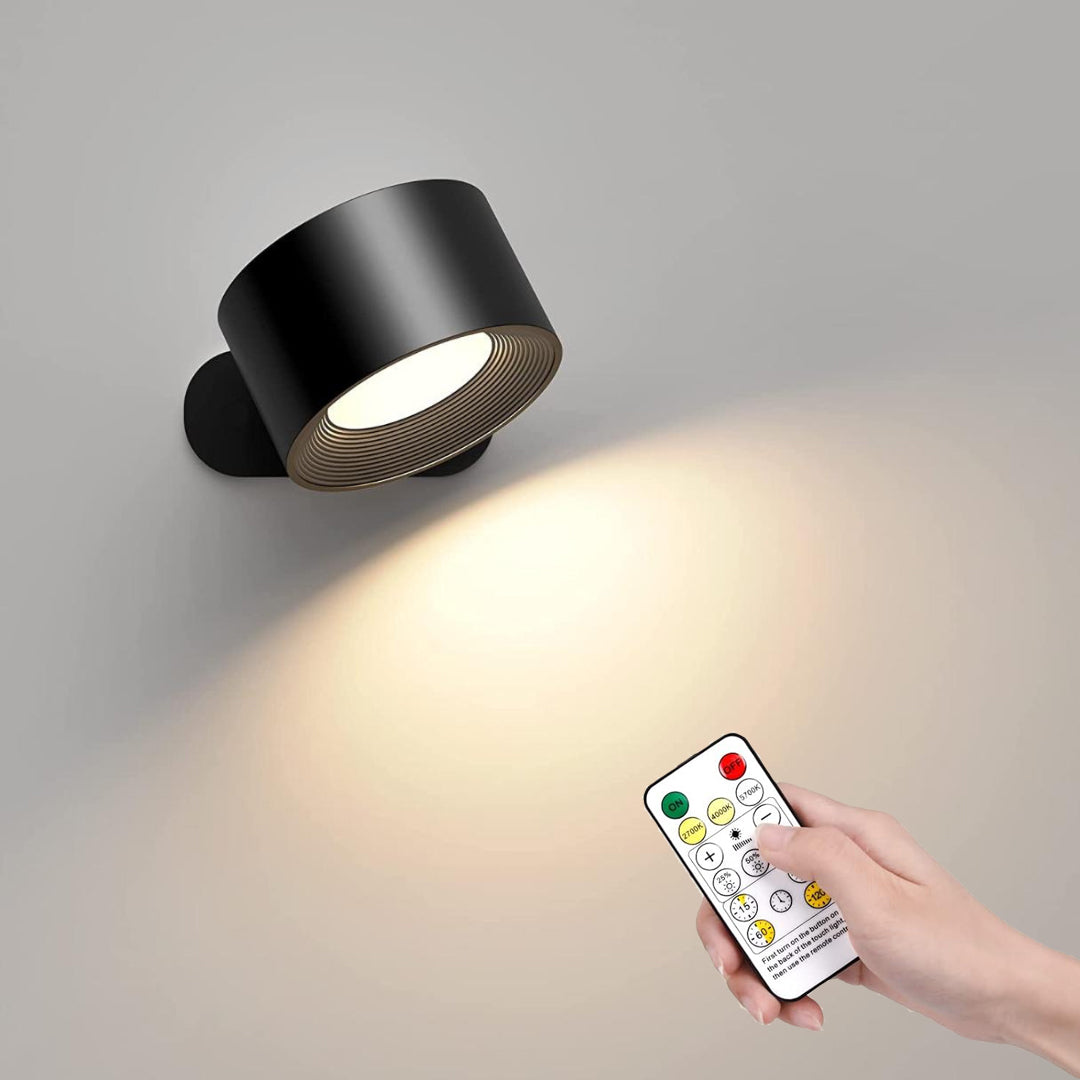 Kabellose LED-Wandleuchte mit 360° Drehfunktion und Touch-Bedienung
