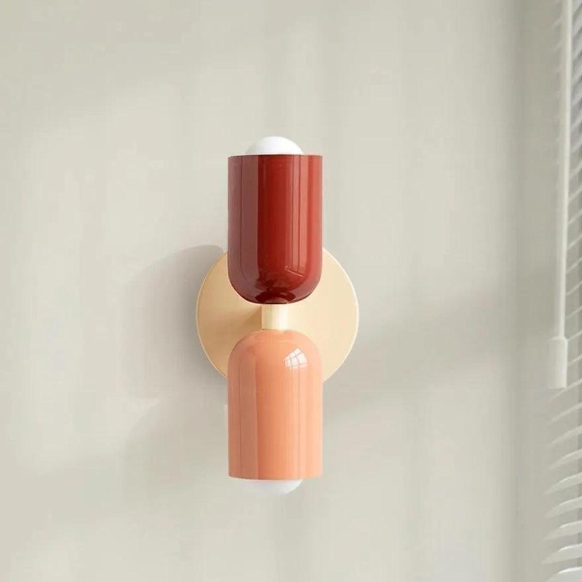 Doppelte Wandleuchte im skandinavischen Stil Glas