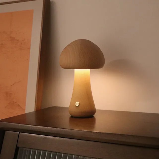 Retro Pilz Tischlampe mit Weichem Diffusen Licht