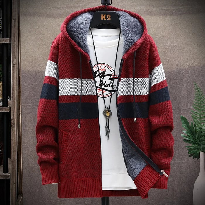 EverCozy - Stilvoller Wollcardigan für Männer mit warmer Innenauskleidung