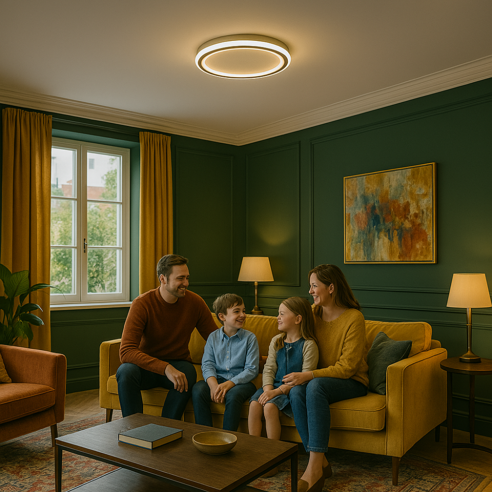 Moderne skandinavische LED-Deckenleuchte - Dimmbare, energieeffiziente und stilvolle Beleuchtung für Wohnzimmer, Esszimmer und Flur
