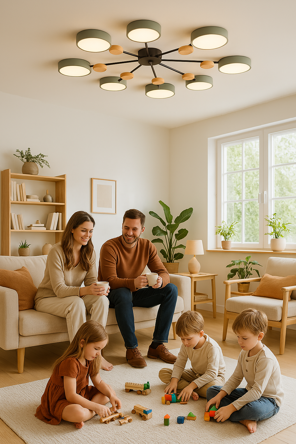 Skandinavische LED-Deckenleuchte - Modernes, Energiesparendes und Nachhaltiges Design