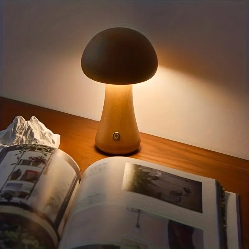 Retro Pilz Tischlampe mit Weichem Diffusen Licht