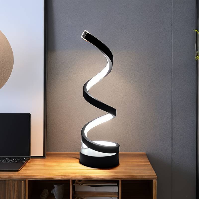 Spiral-LED-Lampe mit warmweißer Beleuchtung und Energieeinsparung