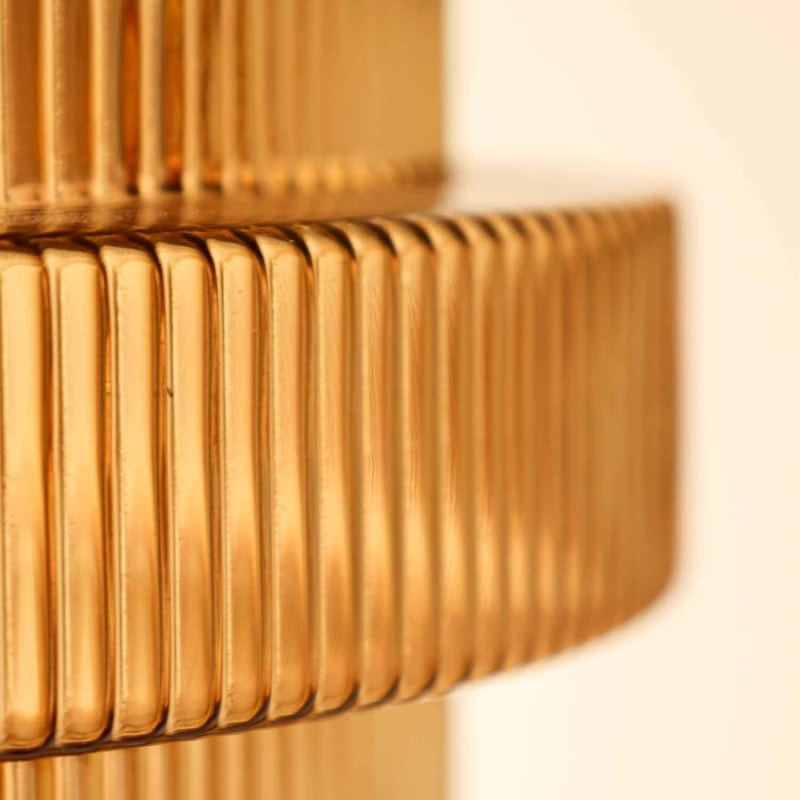 Vintage Flaschenförmige Hängelampe aus Messing und Glas