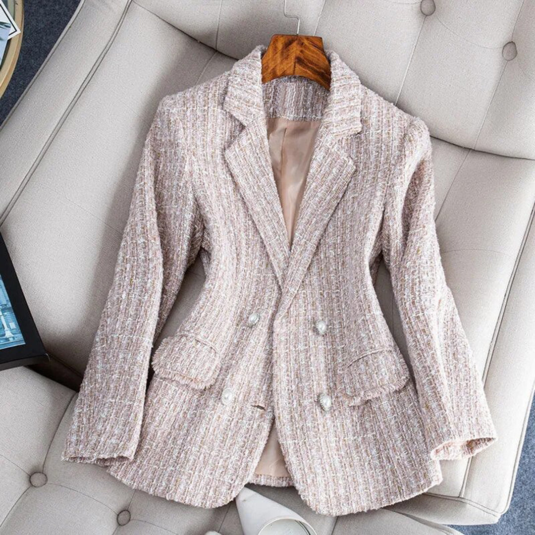 TailoredGrace - Damen Karierter Blazer Jacke