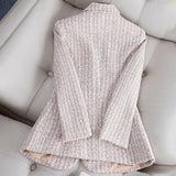 TailoredGrace - Damen Karierter Blazer Jacke