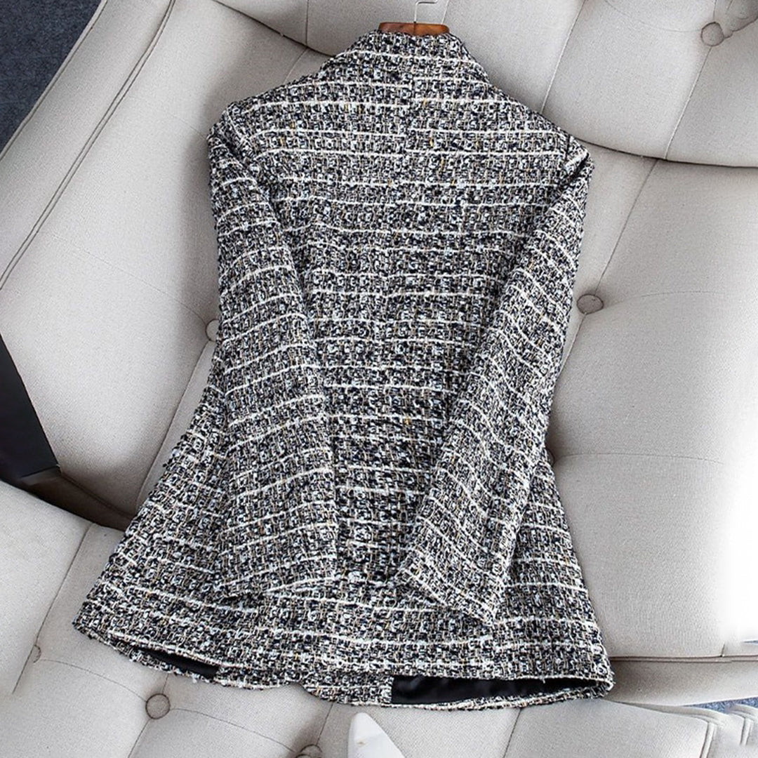 TailoredGrace - Damen Karierter Blazer Jacke