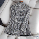TailoredGrace - Damen Karierter Blazer Jacke