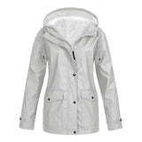RainCouture - Mittellanger wasserdichter Mantel mit Fleece-Futter