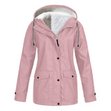 RainCouture - Mittellanger wasserdichter Mantel mit Fleece-Futter