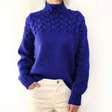 Liora - Stylischer langer Strickpullover mit Kragen für Damen