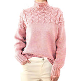 Liora - Stylischer langer Strickpullover mit Kragen für Damen