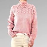 Liora - Stylischer langer Strickpullover mit Kragen für Damen