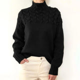 Liora - Stylischer langer Strickpullover mit Kragen für Damen