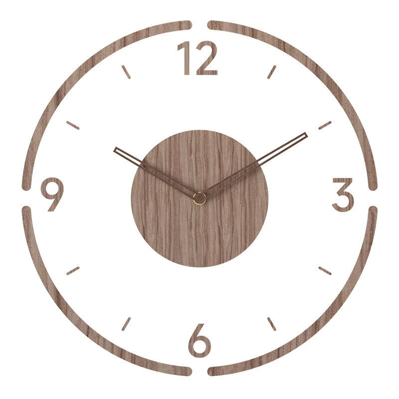 Skandinavische Holz-Wanduhr - Stilvolles, Ruhiges und Zeitloses Design