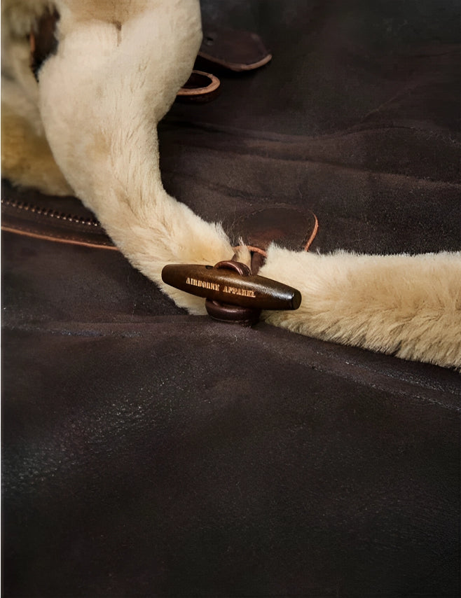 GlacierLine - Herren warme Leder- und Pelzjacke