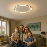 Moderne skandinavische LED-Deckenleuchte - Dimmbare, energieeffiziente und stilvolle Beleuchtung für Wohnzimmer, Esszimmer und Flur