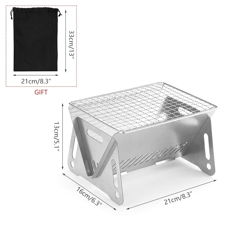 Tragbarer Faltbarer Grill für Sommerabenteuer