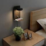 Nachtlampe mit USB-Ladestation und Ablage