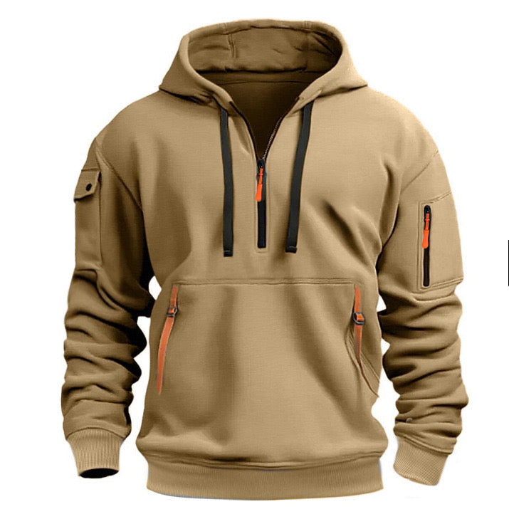 ActiveEase - Stilvolle Herren Hoodie mit halbem Reißverschluss