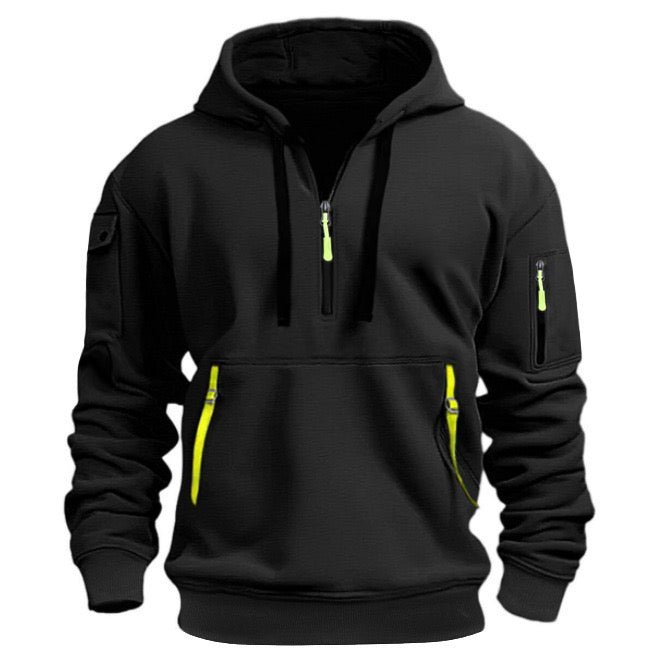 ActiveEase - Stilvolle Herren Hoodie mit halbem Reißverschluss