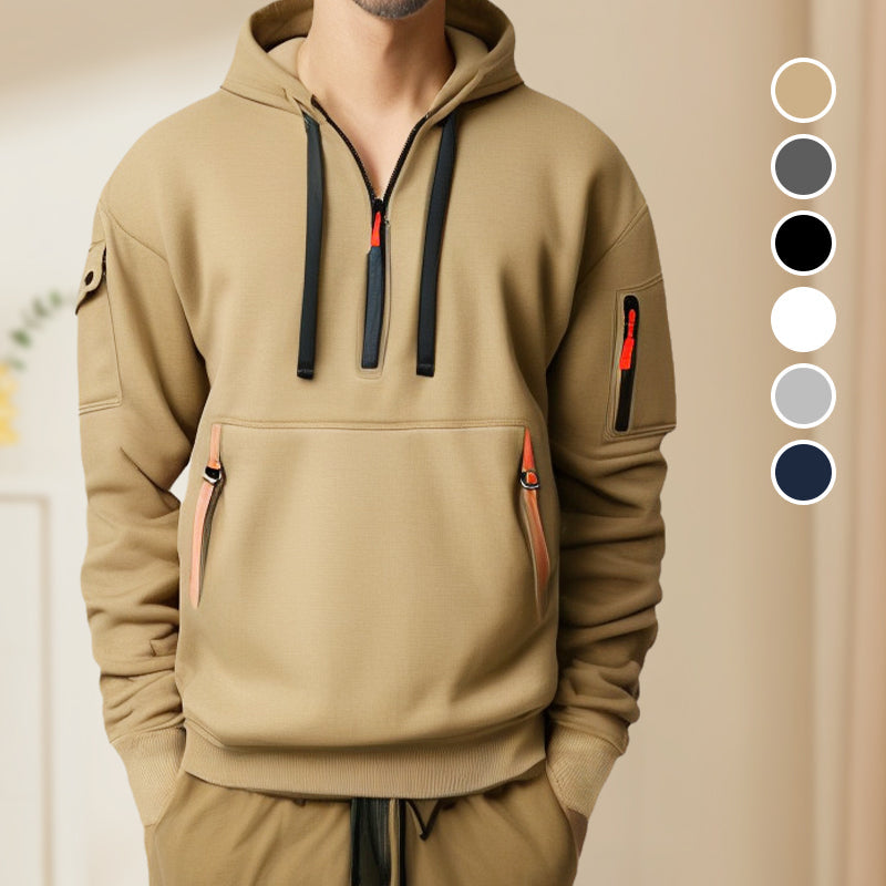 ActiveEase - Stilvolle Herren Hoodie mit halbem Reißverschluss